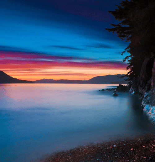 Alaska Coastline Sunset